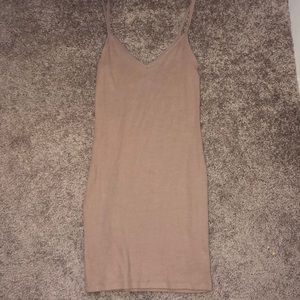 Taupe bodycon dress